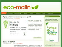 Tablet Screenshot of eco-malin.com